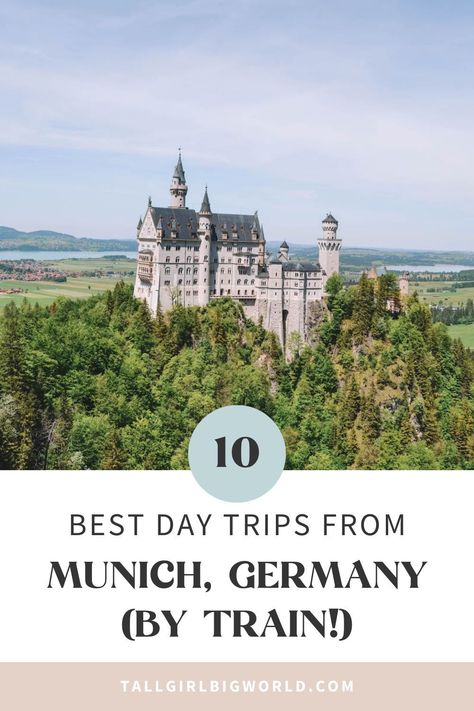 These day trips from Munich can all be done by train and most take 2 hours or less to reach. If you’ll be in Munich for a few days, you’ll definitely have time for a day trip! Day Trip From Munich, Munich Day Trips, Day Trips From Munich Germany, Landstuhl Germany, Day Trips From Munich, Traveling Board, German Things, Munich Travel, Germany Trip