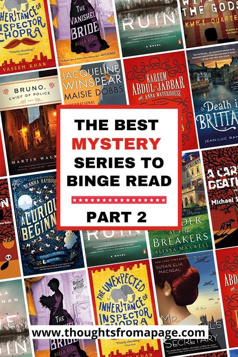 Mystery Series Books, Novel Suggestions, Best Mystery Series, Mystery Book Series, Mystery Books Worth Reading, Historical Mystery Books, Best Mystery Books, Louise Penny, Feel Good Books