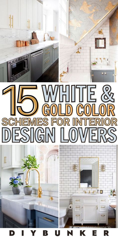 White And Gold Bathroom Ideas Small, White And Gold House Interior, Gold And White Bathroom Decor Ideas, Black White And Gold Bathroom Ideas, Bathroom With Gold Hardware, White And Gold Interior Design, Gray And Gold Bathroom, Grey And Gold Bathroom, Gold Accent Bathroom