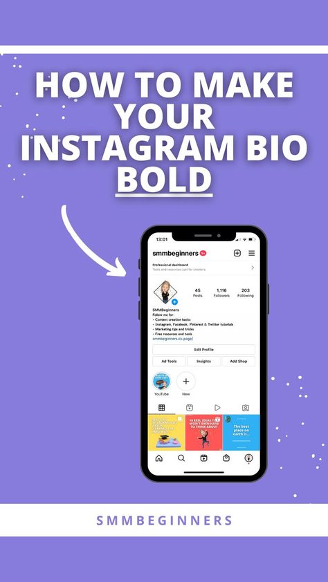 In this video tutorial, I'm going to show you, step-by-step, how to make your Instagram bio (or certain parts of it) bold or other special fonts. I’m also sharing a couple of tips that'll help you make your Instagram bio stand out… for all the right reasons! | #InstagramMarketing | Instagram Profile Tips Instagram Marketing Strategy, Video Creator, Youtube News, Instagram Bio, Free Resources, Instagram Marketing, Content Creation, How To Make Your, Video Tutorial