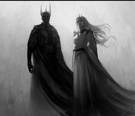 Mairon Sauron Art, Mordor Aesthetic, Sauron Wallpaper, Epic Fantasy Aesthetic, Sauron Drawing, Sauron Aesthetic, Galadriel And Sauron, Galadriel And Halbrand, Lord Of The Rings Aesthetic