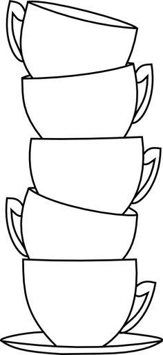 Beyond the Fringe: Blank Cup Stack Free DiYou can download her small stack of cups, on 2nd page of her blog as of 2/16/2016. Cup Coloring Pages, Tea Cup Drawing, Tea Towels Embroidery, Diy Embroidery Projects, Hand Embroidery Patterns Free, Sewing Projects Clothes, Machine Embroidery Projects, Hand Embroidery Projects, Embroidery On Clothes