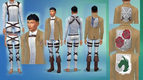 Aot Sims 4 Cc, Sims 4 Attack On Titan Cc, Sims 4 Dress Cc, The Sims 4 Dress, Sims 4 Anime Cc, Cc Finds Sims 4, Sims 4 Anime, Cc Sims4, Sims 4 Dresses