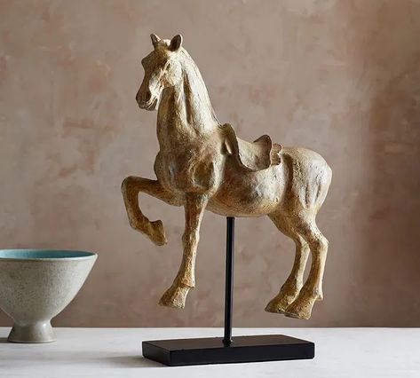 Neutral Horse Themed Home Decor - STABLE STYLE Horse Statue, Equestrian Decor, Horse Decor, Wall Candle Holders, Farmhouse Art, Horse Sculpture, Horse Barns, Mirror Art, A Stand