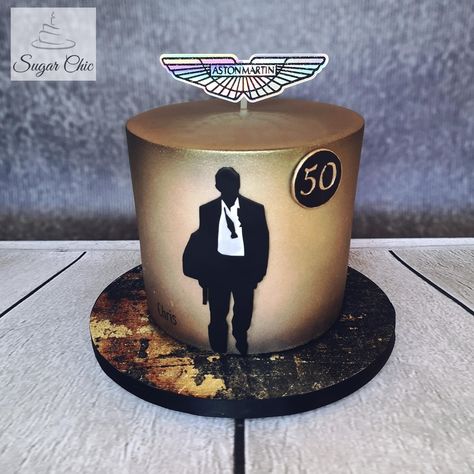 James Bond Cake, James Bond Party, Birthday Cakes For Men, 50th Birthday Cake, Cakes For Men, Edible Art, Celebration Cakes, James Bond, 50th Birthday