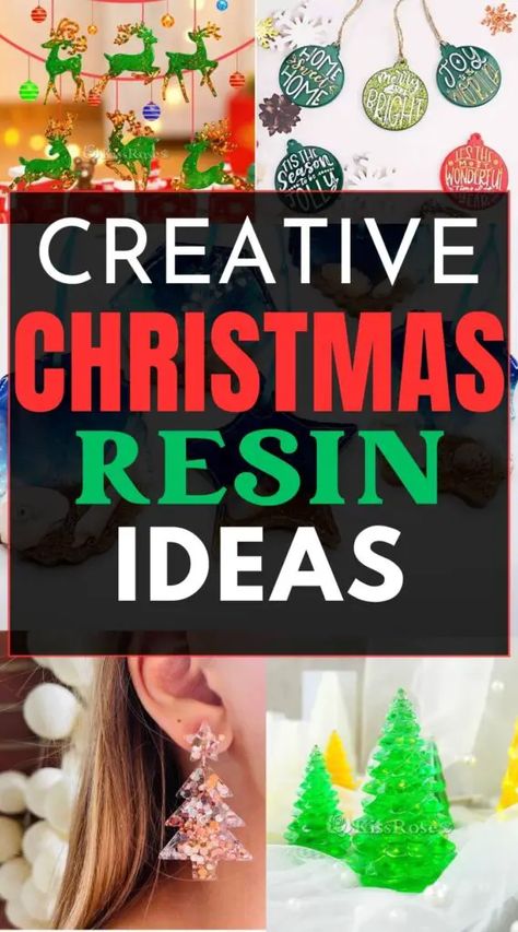 Christmas Resin Ideas, Christmas Crafts To Sell Make Money, Diy Resin Gifts, Baby Food Jar Crafts, Profitable Crafts, Christmas Jewelry Diy, Trending Christmas, Christmas Resin, Epoxy Resin Diy