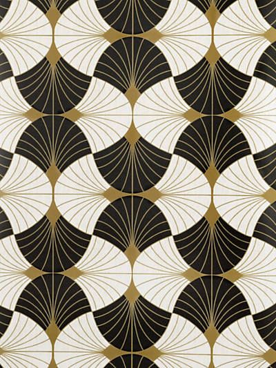 GATSBY - Wallcovering - Gatsby is a non-woven, digitally printed wallpaper in a matte finish, featuring a pattern in the same proportions as the fabric, Flabella. Delivering a faux textile “trompe l’oeil” effect, it is available in a bold colorway traditional of Art Deco, as we Art Deco Pattern Geometric, Fiori Art Deco, Arte Art Deco, طابع بريدي, Motif Art Deco, Art Deco Patterns, Art Deco Wallpaper, Art Deco Home, Art Deco Pattern