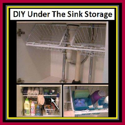 Under Bathroom Sink Storage Ideas, Plant Shelf Diy, Bathroom Sink Storage Ideas, Under Bathroom Sink Storage, Tree Baskets, Under Sink Shelf, Dollar Tree Baskets, Under The Sink Storage, Under Bathroom Sink