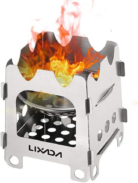 Amazon.com: Lixada Camping Wood Stove Folding Lightweight Stainless Steel Wood Burning Backpacking Stove for Outdoor Cooking Picnic Hunting : Sports & Outdoors Wood Burning Camp Stove, Propane Camp Stove, Best Camping Stove, Camping Wood Stove, Stoves For Sale, Backpacking Stove, Stainless Steel Stove, Portable Stove, Alcohol Stove