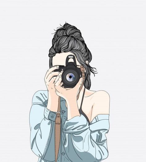 📸📸😘😘😍😍😍📸📸😘😘😍😍😍📸📸😘😘😍😍😍 Camera Cartoon Aesthetic, Camera Girl, Camera Aesthetic, Art Mignon, Girly Drawings, Illustration Art Girl, Art Et Illustration