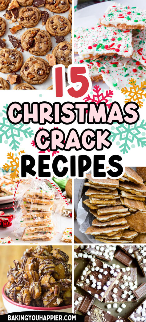 15 Christmas Crack Recipes, easy and irresistible, Christmas crack is the perfect treat for holiday parties, stocking stuffers, and snacking! Christmas Treats With Graham Crackers, Xmas Goodies Holiday Treats, Snack Mix Recipes Christmas, Christmas Treats For Work Party, Christmas Cracker Toffee Ritz, Christmas Snack Bag Ideas, Christmas Graham Cracker Treats, Christmas Slices Recipes, Savoury Christmas Treats