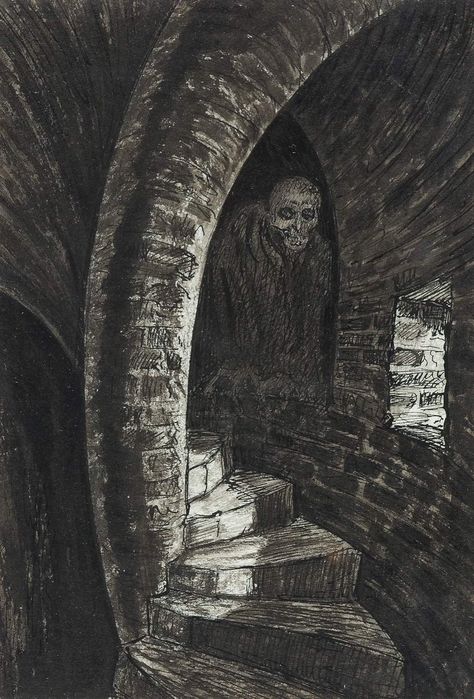 Dungeon Synth, German Expressionism, Occult Art, German Art, Creepy Art, Scary Art, Ink Illustrations, 판타지 아트, Gothic Art