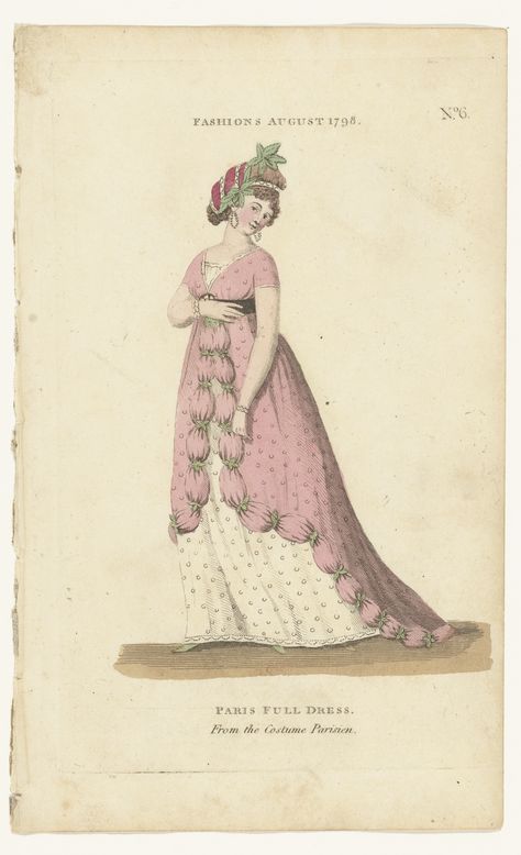 1700s Fashion, 1790s Fashion, 1700 Fashion, Regency Gown, Full Dress, Baroque Fashion, Historical Dresses, Fashion Plates, Pride And Prejudice