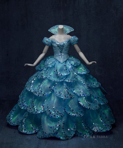 Glinda Bubble, London Silhouette, Glinda Costume, Musical Theatre Costumes, Wicked Costumes, Broadway Costumes, Haute Couture Embroidery, Glinda The Good, Wicked Musical