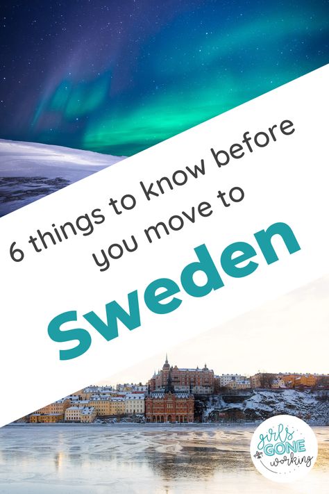 Are you planning to live in Sweden? Find out 6 things I wish I knew before I moved abroad to Sweden. Get tips on how to settle in, how to find an apartment and what it's like making friends in Sweden. This is a great expat life tips for anyone thinking about calling Sweden home! It's an important moving abroad guide for anyone who wants to live in Europe. Read the complete guide at www.girlsgoneworking.world. Moving To Sweden, Life In Sweden, Living In Sweden, Sweden Home, Retire Abroad, Learn Swedish, City By The Sea, Moving Abroad, Work Abroad