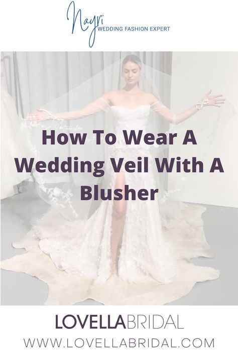 Best blusher veil ideas. What is a blusher veil? How to shop for & wear wedding veil with blusher face covering. Unique bridal veil ideas. Lovella Bridal is a luxury wedding dress boutique in Los Angeles, CA. Shop wedding dresses, bridal gowns, veils & hair accessories, plus size, lace, a line, off the shoulder, sleeves, beach, destination, short, reception & unique wedding dress styles. Bridal dress designers include Berta, Zuhair Murad, Ines Di Santo & more. Bridal Veil With Blusher, Bridal Hair With Blusher Veil, Wedding Hair With Blusher Veil, Veils With Blusher, Wedding Veil Blusher, Lovella Bridal, Fashion Styling Tips, Veil Ideas, Veil With Blusher