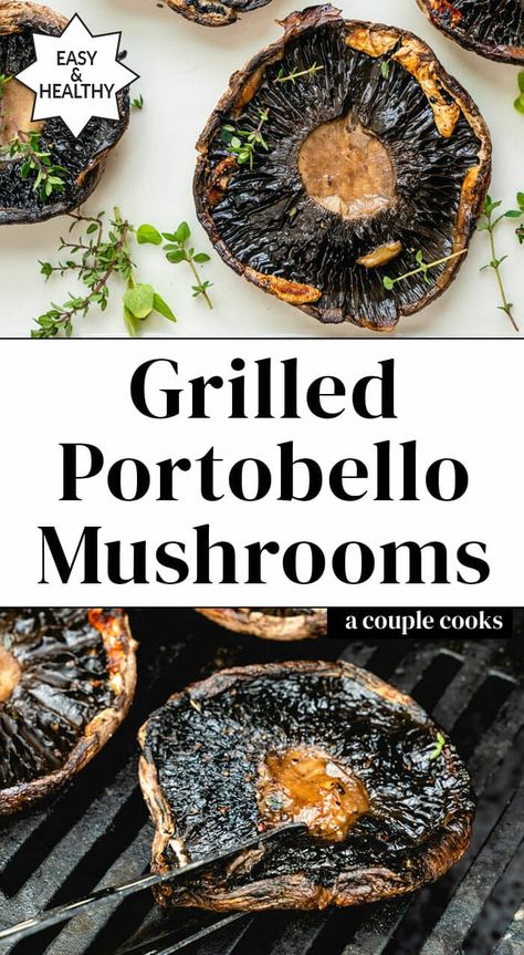 Here's how to make the simplest, best grilled portobello mushrooms with big flavor! This method is fast and easy: no marinading time required. #grilled #grilledportobello #grilledmushroom #grilledportobellomushroom #grilledmushrooms #grilled #grill #summer Grilled Portobello Mushroom Recipes, Grilled Portabella Mushrooms, Portabella Mushrooms Recipes, Grilled Peppers And Onions, Portobello Mushroom Recipes, Grilled Portobello, Veggie Skewers, Grilled Peppers, Stuffed Portabella Mushrooms