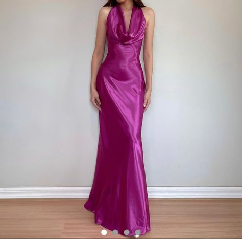 Pink Y2k Formal Dress, Purple Dress Formal, Y2k Formal Dress, Satin Top Outfit, Y2k Formal, Pink Ball Gown, Shrug For Dresses, Classy Prom Dresses, Purple Satin