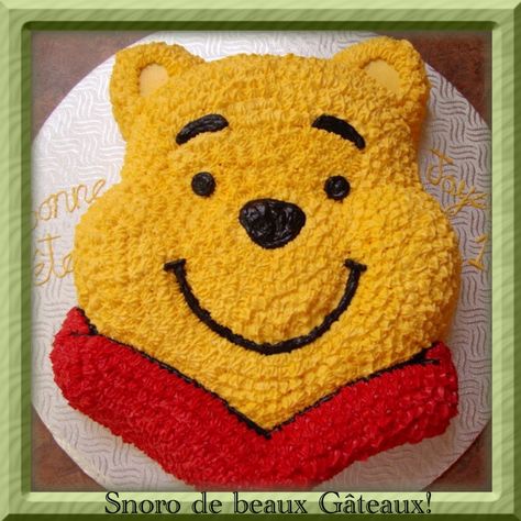 Winnie the pooh cake Pooh Cake Birthday, Winnie The Pooh Birthday Cake, Pooh Birthday Cake, Birthday Cake Cartoon, Cartoon Winnie The Pooh, Doraemon Cake, Baby Shower Cake Table, Cake Cartoon, Rodjendanske Torte