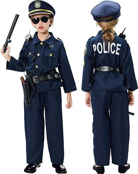 Police Costume For Kids, Cop Costume For Kids, Police Halloween Costumes, Cop Outfit, Officer Costume, Police Toys, Police Officer Costume, Cop Uniform, Kids Police