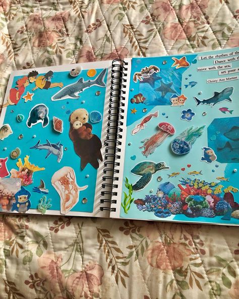 me and my supa cool friend @_rory_jelly_ made some awesome sea creature/ocean themed scrapbooking pages!! I LOVE U RORRRAYYYY 🤗🤗 - - - - - - - - - - - - - - - #scrapbooking #scrapbook #scraps #junkjournal #junk #journalscrapbooking #aes #ａｅｓｔｈｅｔｉｃ #aesthetic #aesthetics #sea #seacreatures #sealife #jellyfish #seaotter #explore #explorepage✨ Scrapbook Sea Theme, Ocean Theme Scrapbook, Ocean Journal Ideas, Jellyfish Project, Ocean Scrapbook, Shark Board, Ocean Journal, Reading Diary, Aes Aesthetic