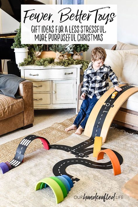 Intentional Gifts, Homeschool Gifts, Road Building, Toy Gift Guide, Minimalist Kids, Waldorf Education, Open Ended Toys, Open Ended Play, Simple Toys