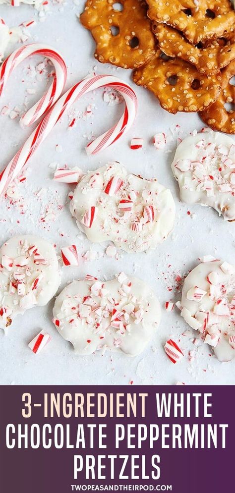 3-Ingredient White Chocolate Peppermint Pretzels in 20 minutes! Pretzels crisps are dipped in white chocolate then sprinkled with crushed candy canes. A fun sweet treat to make for your Christmas cookie exchange! Add them to your holiday baking list now! Peppermint Pretzels, Peppermint Pretzel, Pretzel Thins, Salted Caramel Pretzels, Chocolate Chip Shortbread Cookies, Holiday Baking List, White Chocolate Peppermint, Baking List, Pretzel Crisps