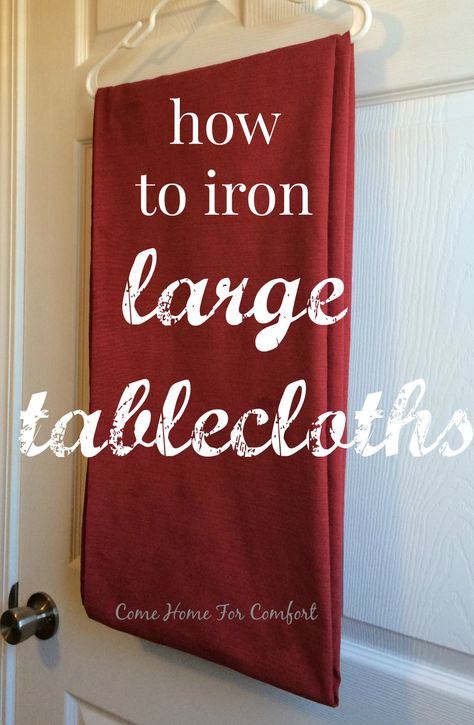 Learn How To Iron Large Tablecloths via ComeHomeForComfort.com Reception Table Linens, Diy Tablecloth, Cheap Table, Wrinkled Clothes, How To Fold Towels, Wedding Tablecloths, Big Table, Vinyl Tablecloth, Holiday Table Decorations