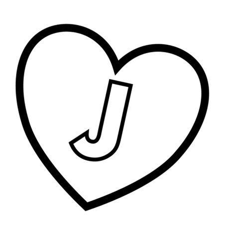 J Image, J Photo Letter, R + J, J In Heart, J With Heart, I Heart J, Letter A Heart, Kim Os, I Love J