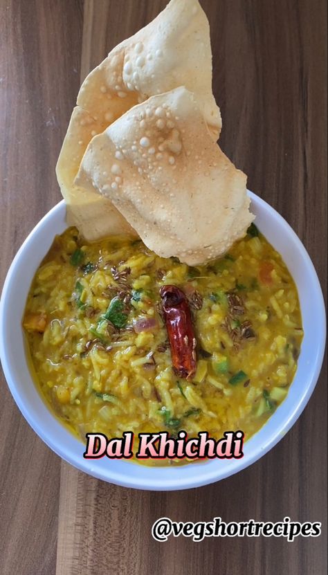 Vegetarian Recipe /short recipe Dal Khichdi, Short Recipes, Cooking Basmati Rice, Vegetarian Recipe, Basmati Rice, Easy Cooking, Healthy Lunch, Simple Ingredient, Cooking Time