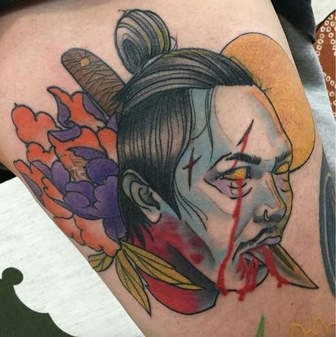 Japanese Severed Head Tattoo, Severed Head Tattoo, Severed Head, Brown Hairstyles, Head Tattoo, Hair Color Brown, Traditional Japanese Tattoos, Japan Tattoo, Japanese Tattoo Art