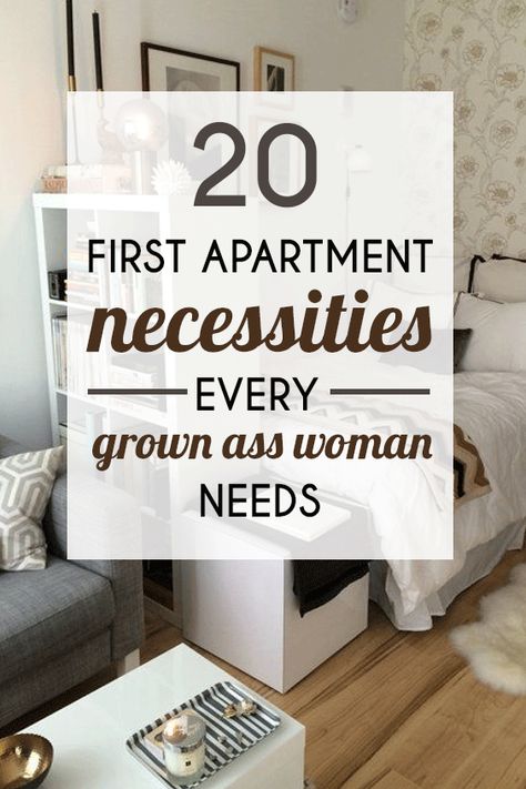 20 Apartment Necessities Apartment Necessities, First Apartment Tips, Boho Apartment, First Apartment Essentials, First Apartment Checklist, Apartment Hacks, Apartment Needs, Apartment Checklist, Apartment Goals