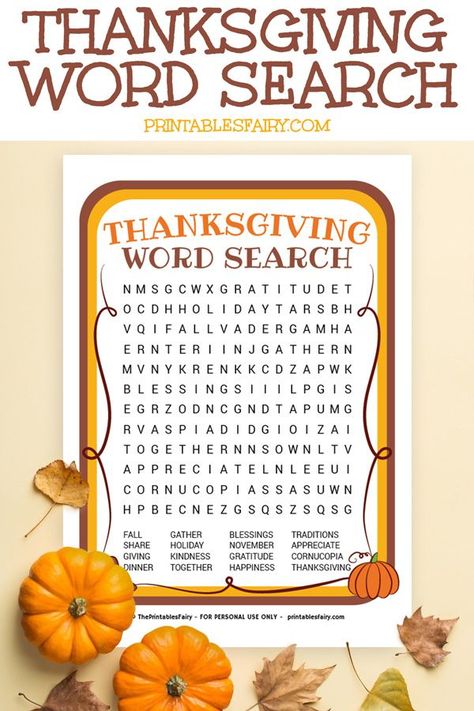 Thanksgiving Word Search Thanksgiving Word Search, Kids Word Search, Thanksgiving Meals, Free Printable Thanksgiving, Free Printable Word Searches, Thanksgiving Games For Kids, Thanksgiving School, Thanksgiving Words, Thanksgiving Activities For Kids