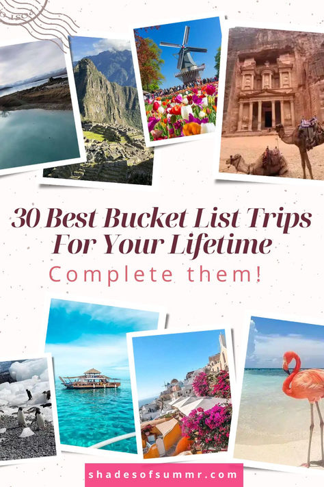 With only limited time off per year, we all want to make the best out of our travels. It can be hard to choose the perfect bucket list experiences, when there is so much out there. I was lucky enough to have visited quite a few truly impressive destinations myself. Find in this post the most amazing leisure and adventure bucket list experiences to the most impressive once-in-a-lifetime destinations! Life Bucket List Ideas, Bucket List Trips, Lifetime Bucket List, Perfect Bucket List, Bucket List Life, Best Bucket List, Europe Bucket List, Winter Bucket List, Adventure Bucket List