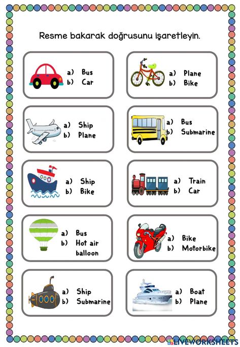 Transportation Worksheet Kindergarten, Transport Worksheets For Kindergarten, Transport Worksheets For Kids, Transportation Worksheets Preschool, Means Of Transport Worksheet, Transportation Worksheets For Kids, Means Of Transportation Activities, Transportation Activity, Kindergarten Transportation