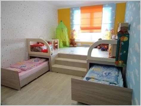 Small Kids Bedroom, Space Kids Room, Small Space Nursery, Design Ložnic, Kids Bedroom Remodel, Cozy Bedroom Design, Small Kids Room, Kids Bedroom Sets, Furniture Painting