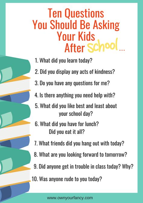 School Questions, Conversation Starters For Kids, Kids Questions, Motivasi Diet, Time For Kids, Positive Parenting Solutions, Parenting Knowledge, Parenting Solutions, Parenting Inspiration