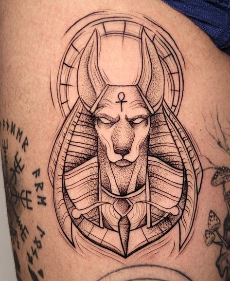 Anubis Tattoo Stencil, Practice Tattoo Designs, Egyptian Tattoos, Egyptian Anubis, Anubis Tattoo, Egypt Tattoo, Egyptian Tattoo, Tattoo Stencil Outline, Easy Food Art