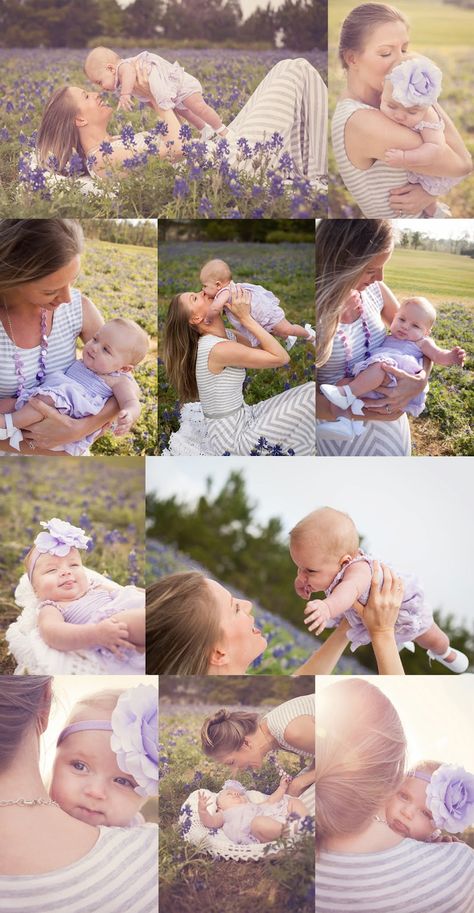 Baby Blue Bonnet Pictures, 4 Month Old Photoshoot Ideas, Baby Photoshoot Ideas Outdoor, 3 Month Old Baby Pictures, Mom Daughter Photography, Outdoor Baby Photography, Outdoor Newborn Photography, Mommy Daughter Photoshoot, Mommy Daughter Pictures