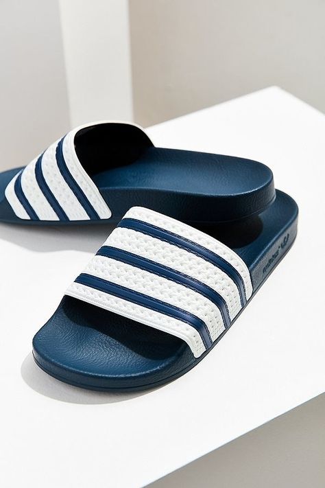 It's OK to have more than one solemate. Sandal Gunung, Adidas Flip Flops, Adidas Sandals, Slides Outfit, Boys Slippers, Adidas Slides, Shorts Outfits Women, Adidas Original, Adidas Adilette