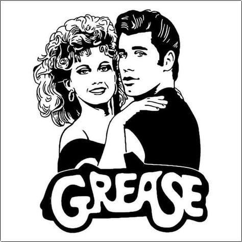 Grease Characters, Grease The Movie, Lisa Birthday, Grease Movie, Grease Musical, Grease 2, Eagle Drawing, Olivia Newton, Cricut Svgs