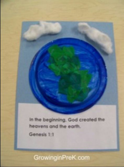 Creation Bible, Children Church, Children's Church Crafts, Bible Story Crafts, In The Beginning God, Preschool Bible, Christian Crafts, Bible Crafts For Kids, Sunday School Activities