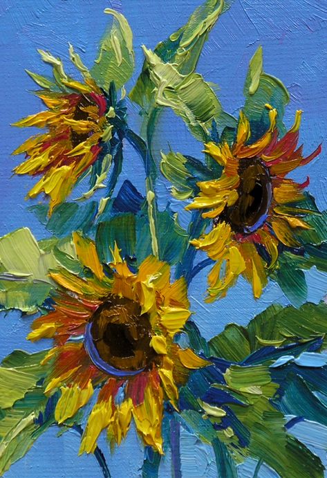 Different Pictures, Arte Van Gogh, Seni Cat Air, Sunflower Art, Sunflower Painting, Lukisan Cat Air, Arte Inspo, Flower Art Painting, Arte Floral