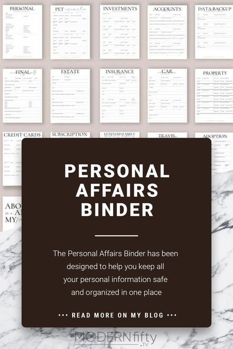 Advertisement for the most popular emergency binder has been designed to help you keep all your personal information safe and organized in one place Emergency Binder Printables, Estate Planning Binder, Document Binder, Letters To Loved Ones, Family Binder Printables, Family Emergency Binder, Estate Planning Checklist, Personal Finance Printables, Emergency Binder