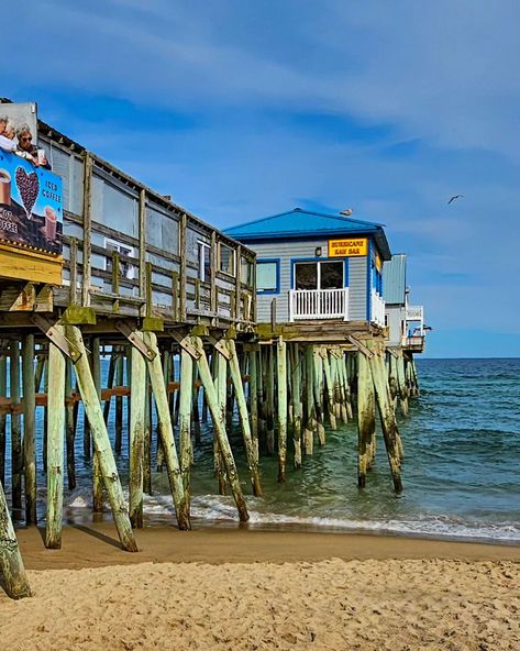 Summer In Maine Is Not Complete Without A Visit To The Iconic Old Orchard Beach Pier! 📍Old Orchard Beach, Maine #summer #seaside #mainething Summer In Maine, Old Orchard Beach Maine, Maine Summer, Old Orchard Beach, Maine Travel, Beach Pier, Old Orchard, Travel Inspiration, Bucket List