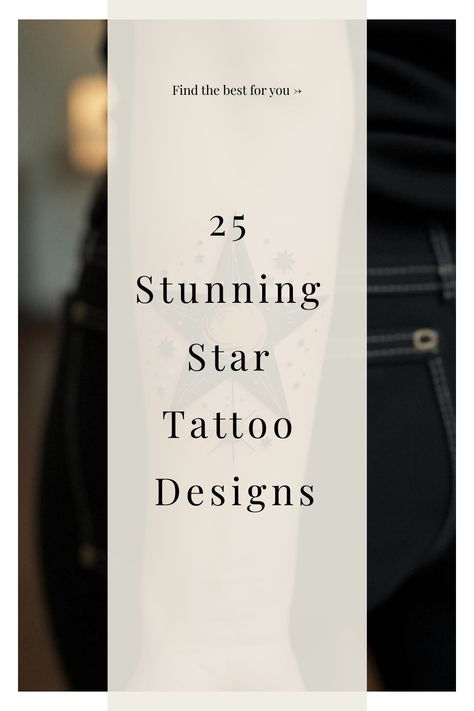 25 Stunning Star Tattoo Designs Star Constellation Tattoo, North Star Tattoos, Small Star Tattoos, Waist Tattoos, Nautical Star, Star Tattoo Designs, Star Tattoo, Medusa Tattoo, Spiritual Tattoos