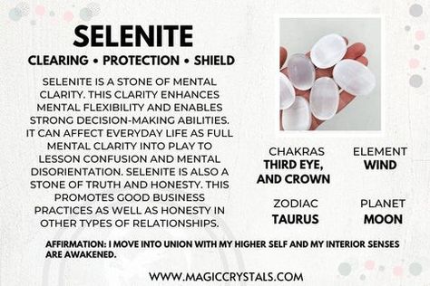 Selenite Crystal Meaning, Selenite Meaning, Zodiac Planets, Selenite Jewelry, Magic Crystals, Selenite Stone, Healing Crystals Meanings, Etheric Body, Energy Blocks