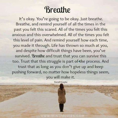 "Overwhelmed" - Veros Dream State Quotes Life Positive, Just Breathe Quotes, Learning To Live Again, Breathe Quotes, Inspiring Quote Tattoos, Trendy Quotes, Ideas Quotes, Positive Quotes For Life, Just Breathe