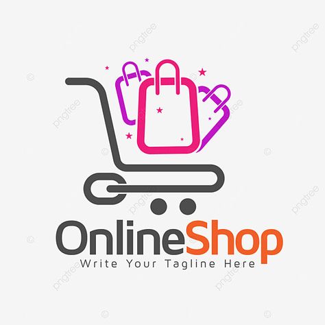 Online Shoping Logo Aesthetic, Shop Now Logo, Online Shop Logo Ideas, Logo For Online Shop, Shoppe Logo, Shopping Logo Design, Online Shopping Images, Online Shop Logo Design, Online Store Logo