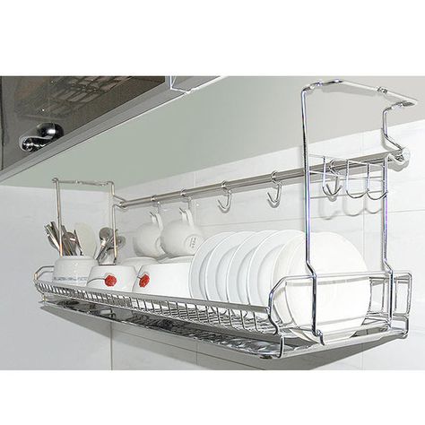 Stainless Dish Drying Fixing Rack Ladle Cup Spoon Shelf Sink Kitchen Organizer | Home & Garden, Kitchen, Dining & Bar, Kitchen Storage & Organization | eBay! Cup Shelf, Kitchen Sink Organization, Sinks Kitchen Stainless, Sink Kitchen, Kitchen Details, Kitchen Organizer, Dish Rack, Sink Organizer, Dish Rack Drying